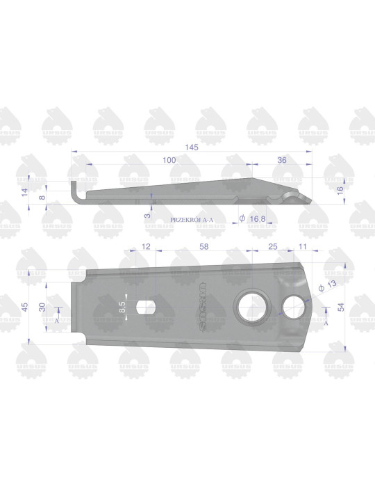 DŹWIGNIA 50511131
50511131U
I stopień Chełmno
naped ciagnika
