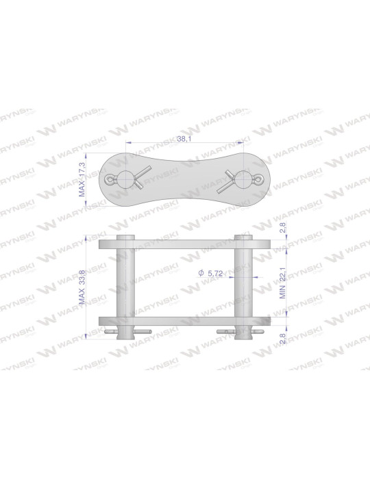 ZAMEK ŁAŃCUCHA S51
Zamek łańcucha S51 Waryński ( sprzedawane po 5 )
W-ZS51
