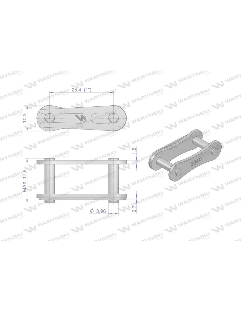 SPINKA 208A 
Zamek łańcucha 2040 208A (R1 1) Waryński ( sprzedawane po 5 )
Indeks W-Z208A
B102626
687494
AL15954
