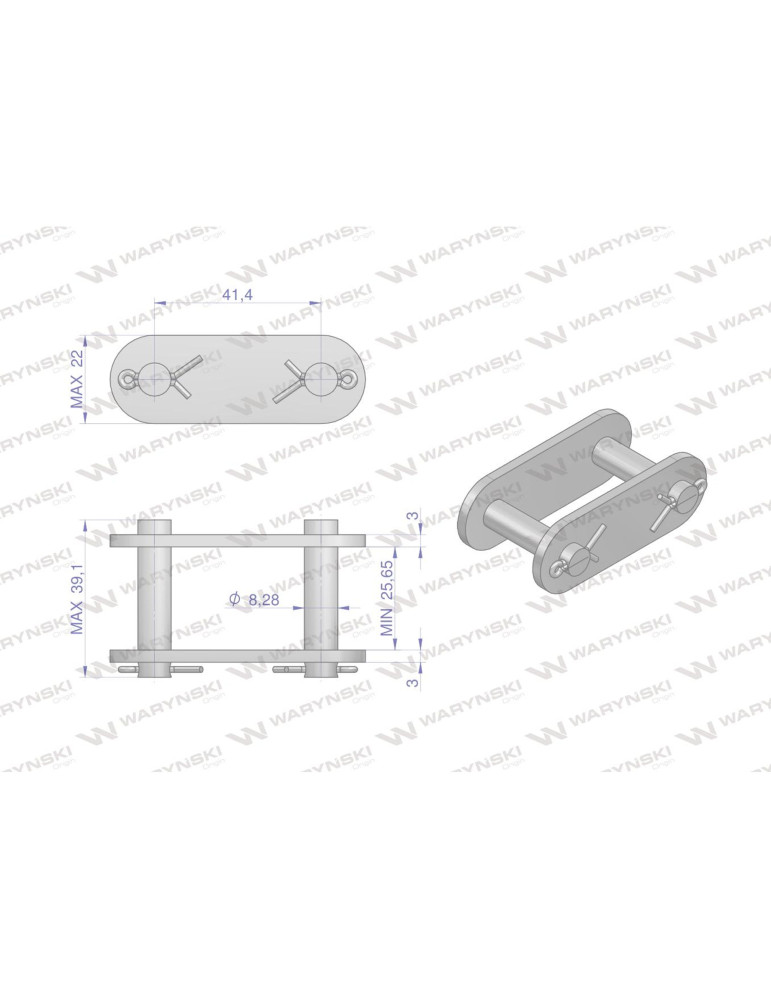 SPINKA CA550V ŁAŃCUCHA 8,2MM
Zamek łańcucha CA550V Waryński ( sprzedawane po 5 )
Indeks W-ZCA550V