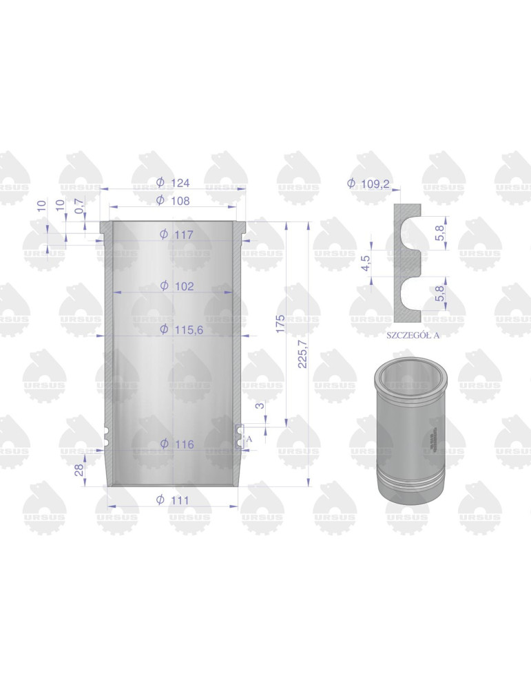 ZESTAW NAPRAWCZY 102/3p
 52110099 komora spalania 54mm
3320,3340,3321,3341,4321,4341,5320,5340, 5211-7245
