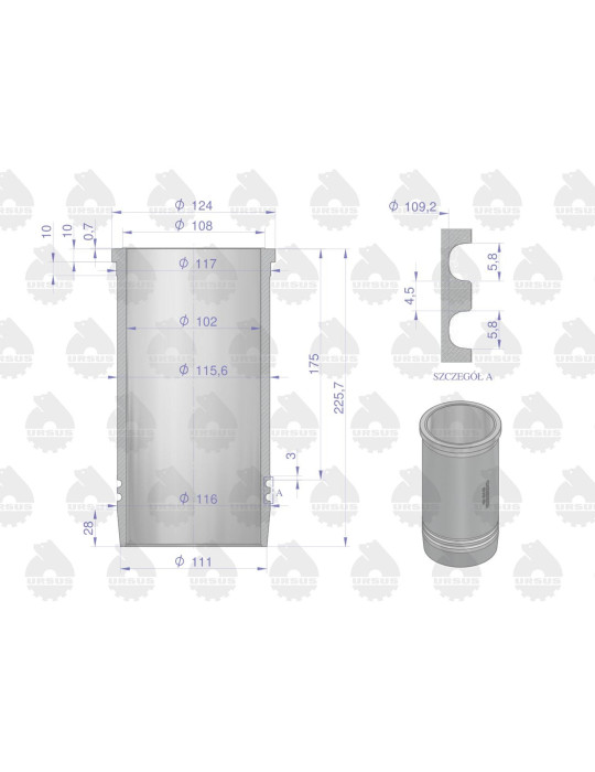 ZESTAW NAPRAWCZY 102/3p
 52110099 komora spalania 54mm
3320,3340,3321,3341,4321,4341,5320,5340, 5211-7245
