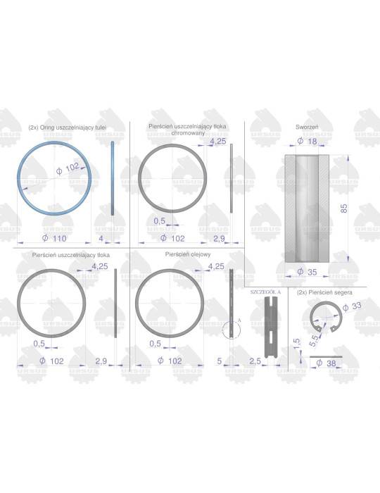 ZESTAW NAPRAWCZY 102/3p
 52110099 komora spalania 54mm
3320,3340,3321,3341,4321,4341,5320,5340, 5211-7245