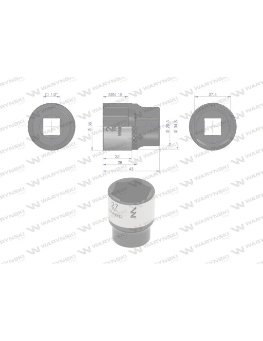 NASADKA SZEŚCIOKĄTNA 1/2"27MM Waryński
WMN032