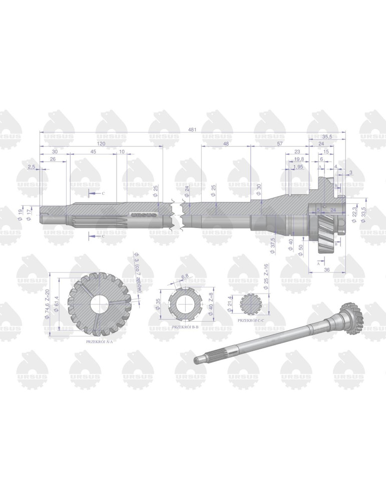 WAŁEK 50011302 SPRZĘGŁOWY NT URSUS
SPRZĘGŁOWY