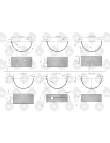 Panewka gł.N00 
kpl. panewek głównych    9006023010U
454HS20113000 Mahle uRSUS 2