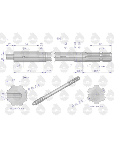 Wałek 50013550
przekaźnika mocy C-328 krótszy 2